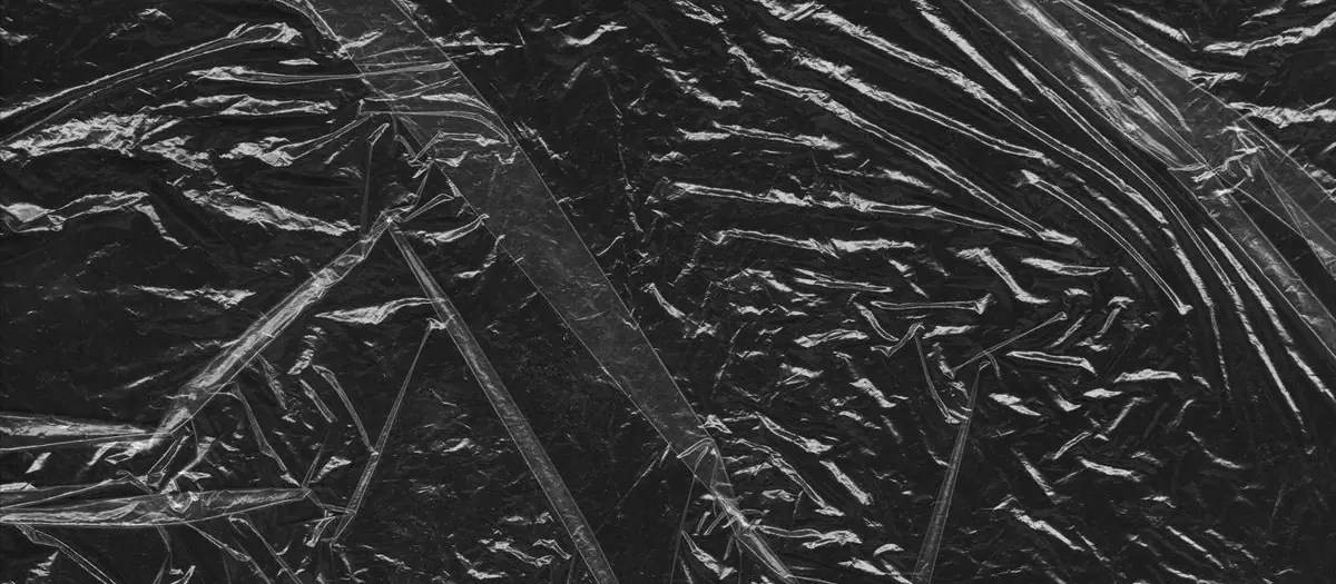 Textura de film transparente arrugado