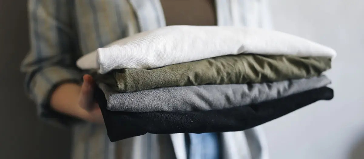 Ropa de algodón doblada